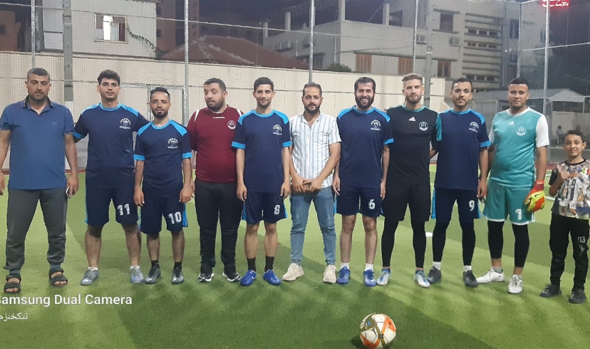 فوز فريق كرة القدم بنقابة المحامين الشرعيين الفلسطينيين على نظيره شركة الاتصالات.